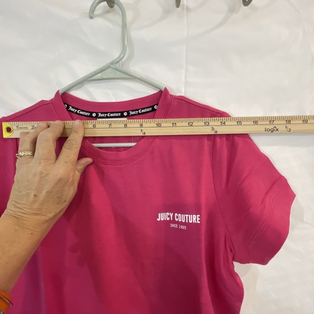 NWT Juicy Couture Womens Sz M Pink Short Sleeve Knee Length T-Shirt Dress - Picture 6 of 13